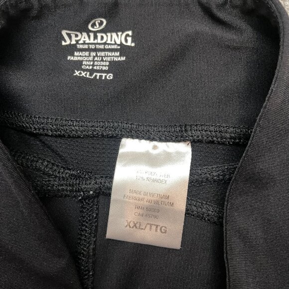 Women's SPALDING Yoga Active Leggings High Waist Plus Size 2XL Black GRAY - Picture 8 of 10